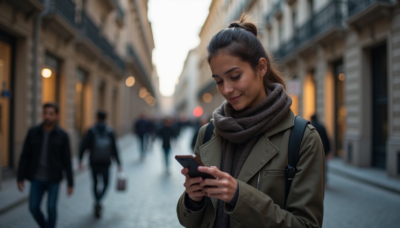 ilustración smartphone pantalla apps coloridas destadas fondo moderno