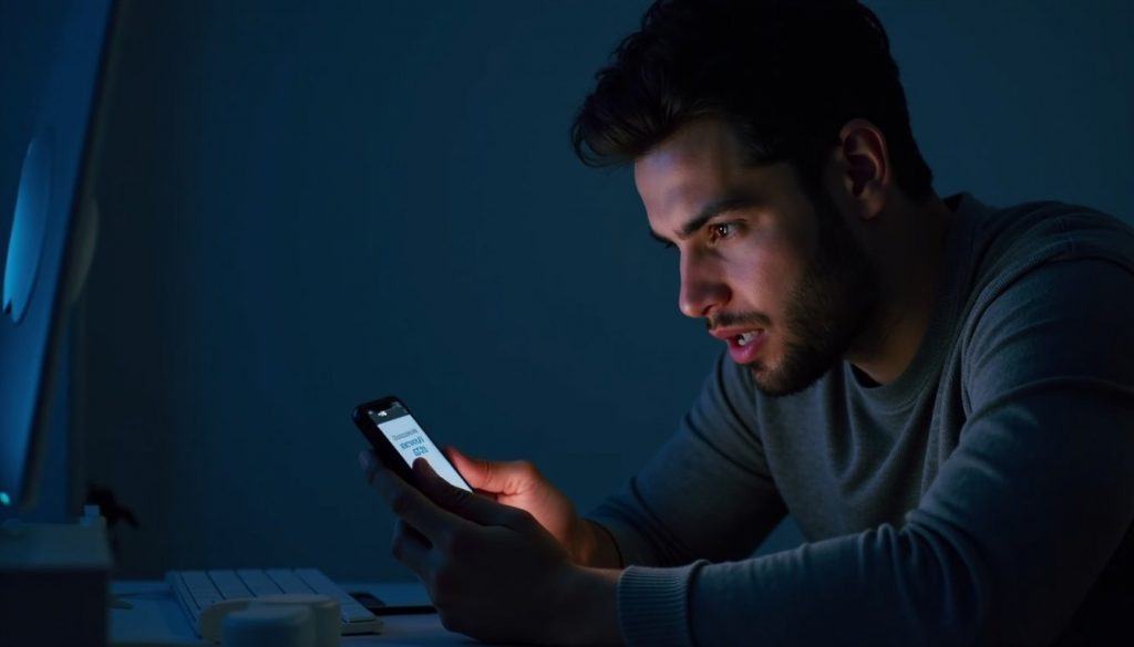 Smartphone moderno mostrando interfaz de inteligencia artificial con iconos de cámara, asistente virtual y gráficos de rendimiento en pantalla AMOLED