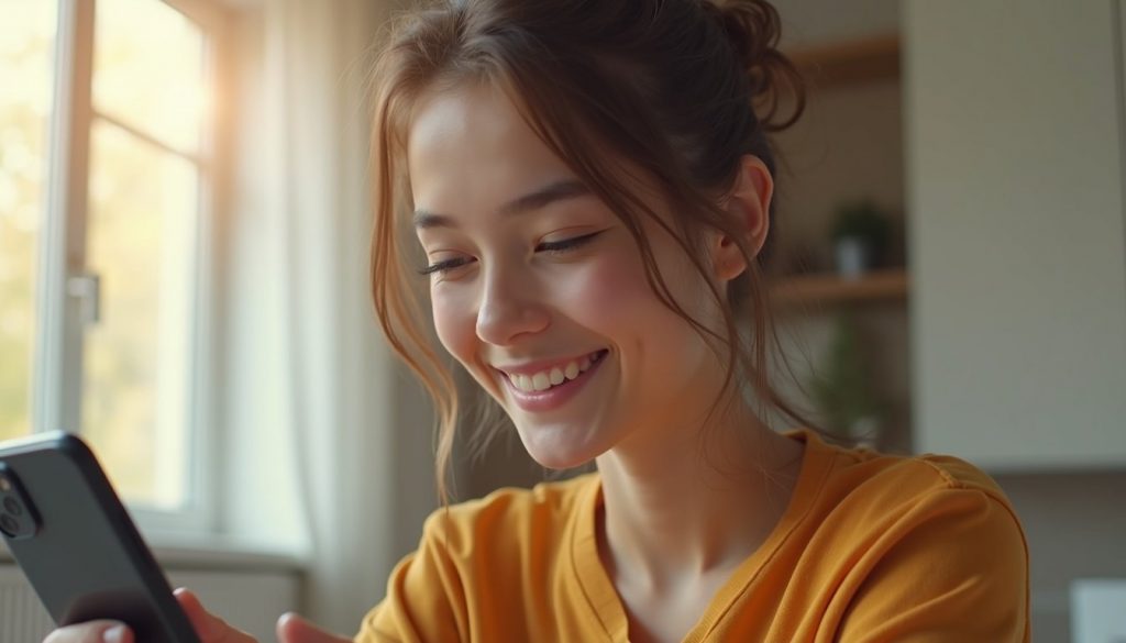 iPhone mostrando pantalla con interfaz iOS moderna y aplicaciones abiertas en modo oscuro