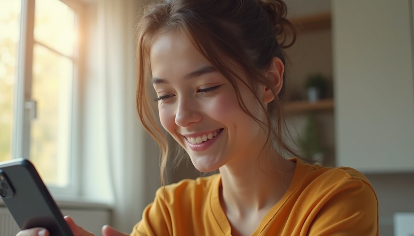 iPhone mostrando pantalla con interfaz iOS moderna y aplicaciones abiertas en modo oscuro