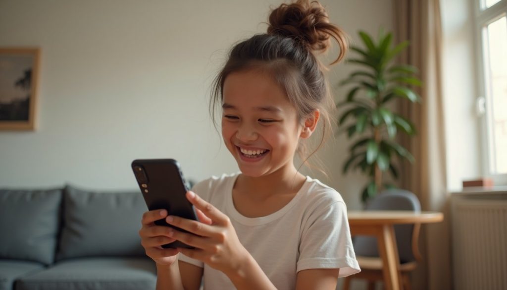 iPhone mostrando pantalla con interfaz iOS moderna y aplicaciones abiertas en entorno luminoso