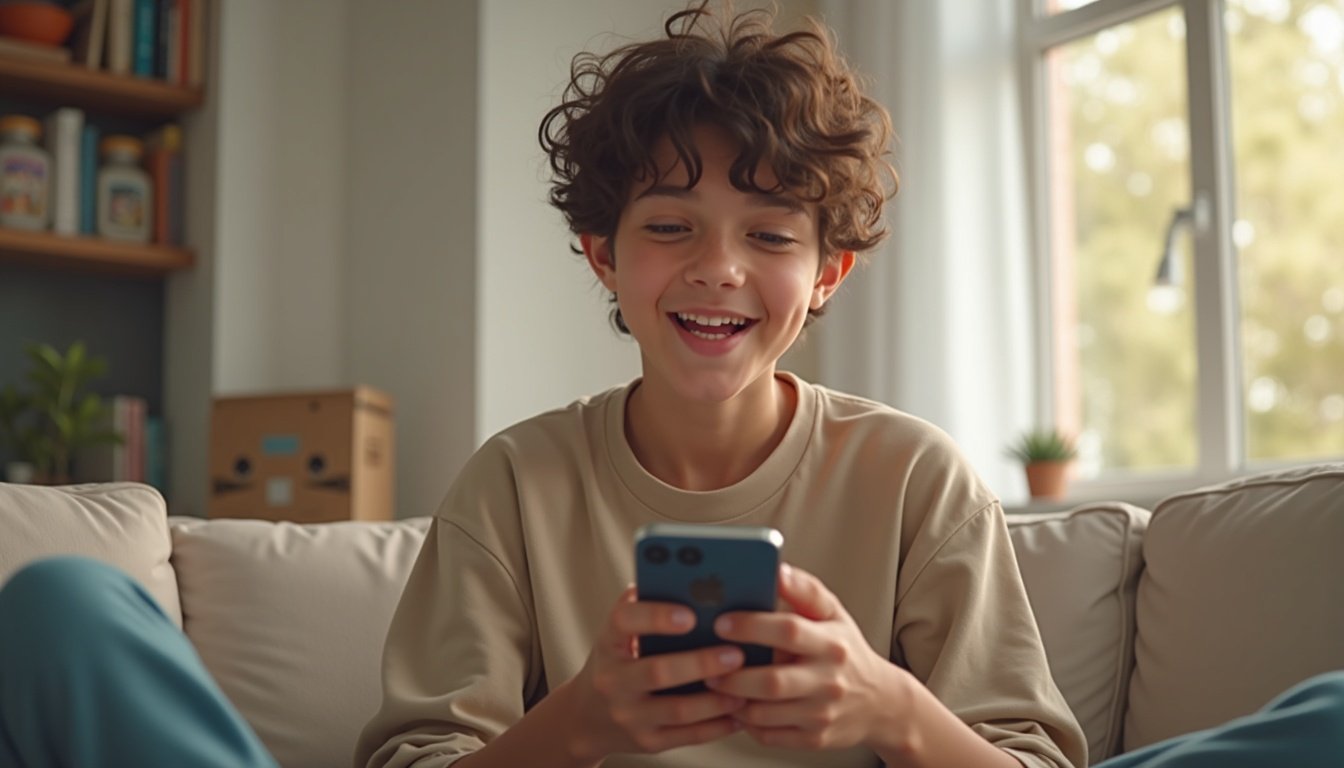 iPhone mostrando interfaz iOS con diseño moderno y menú de aplicaciones abiertas