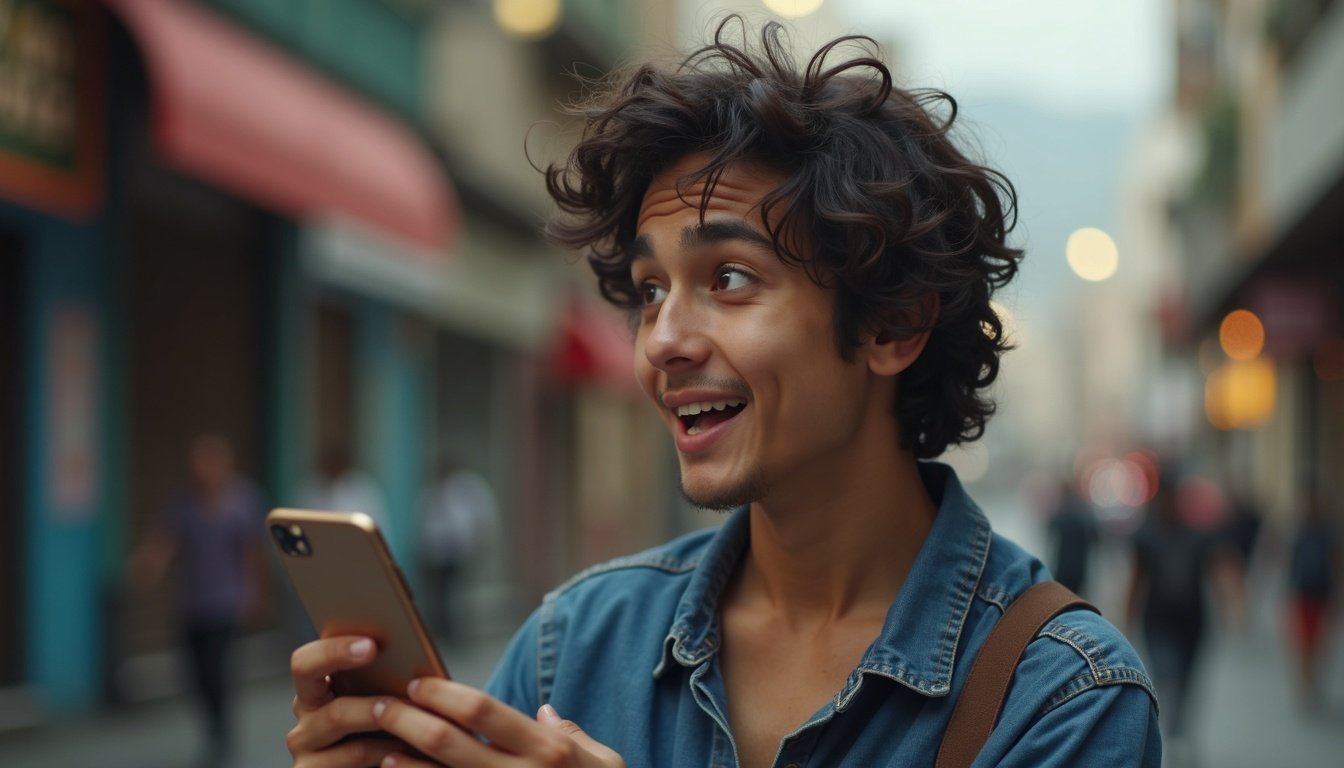 smartphones modernos Android con interfaz holográfica mostrando apps de inteligencia artificial sobre fondo futurista