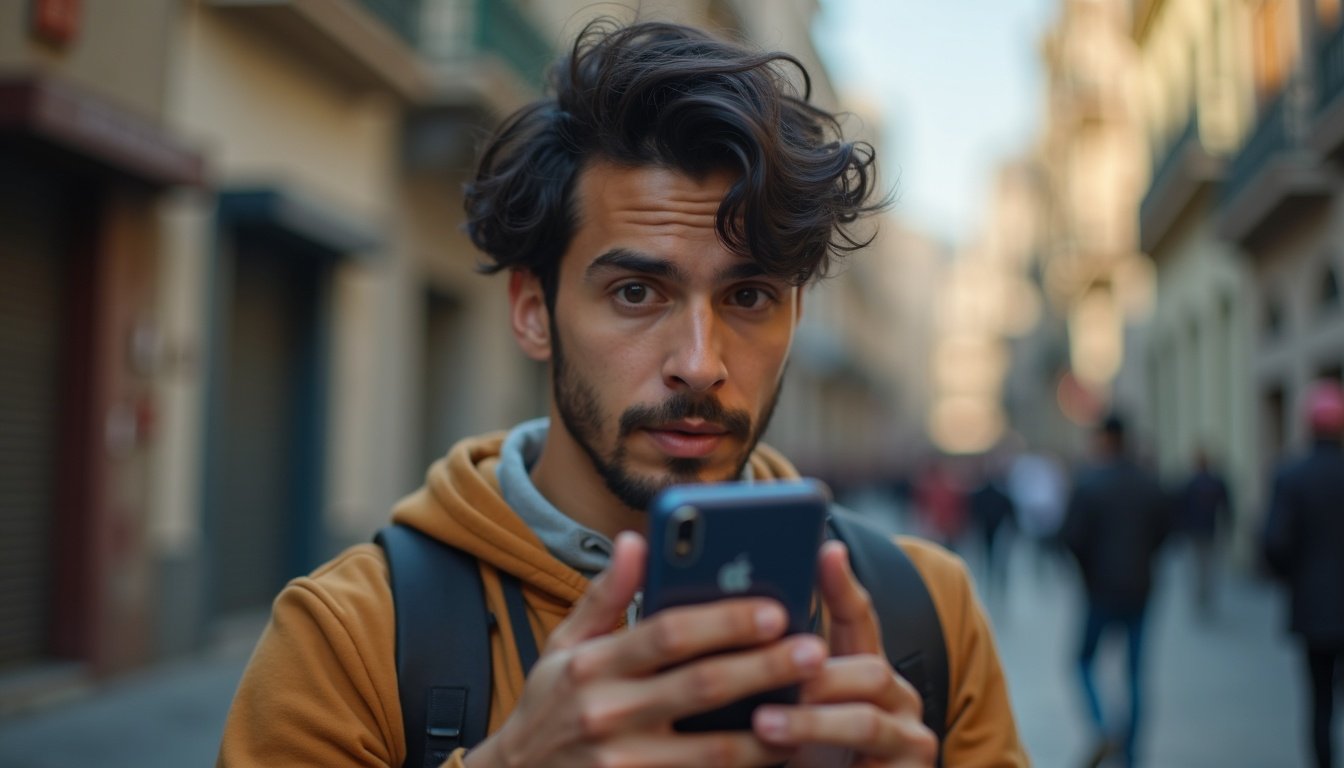 Vista frontal de tres smartphones Android modernos con pantalla AMOLED y diseño futurista en colores negro, plateado y azul, mostrando interfaces de IA activas
