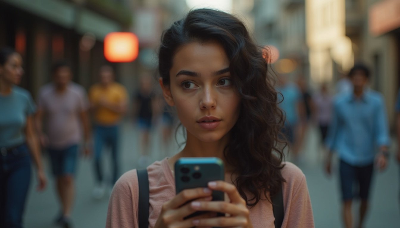 Tres smartphones modernos Android en fila mostrando pantallas con apps de IA, fondo futurista azul con luces neón