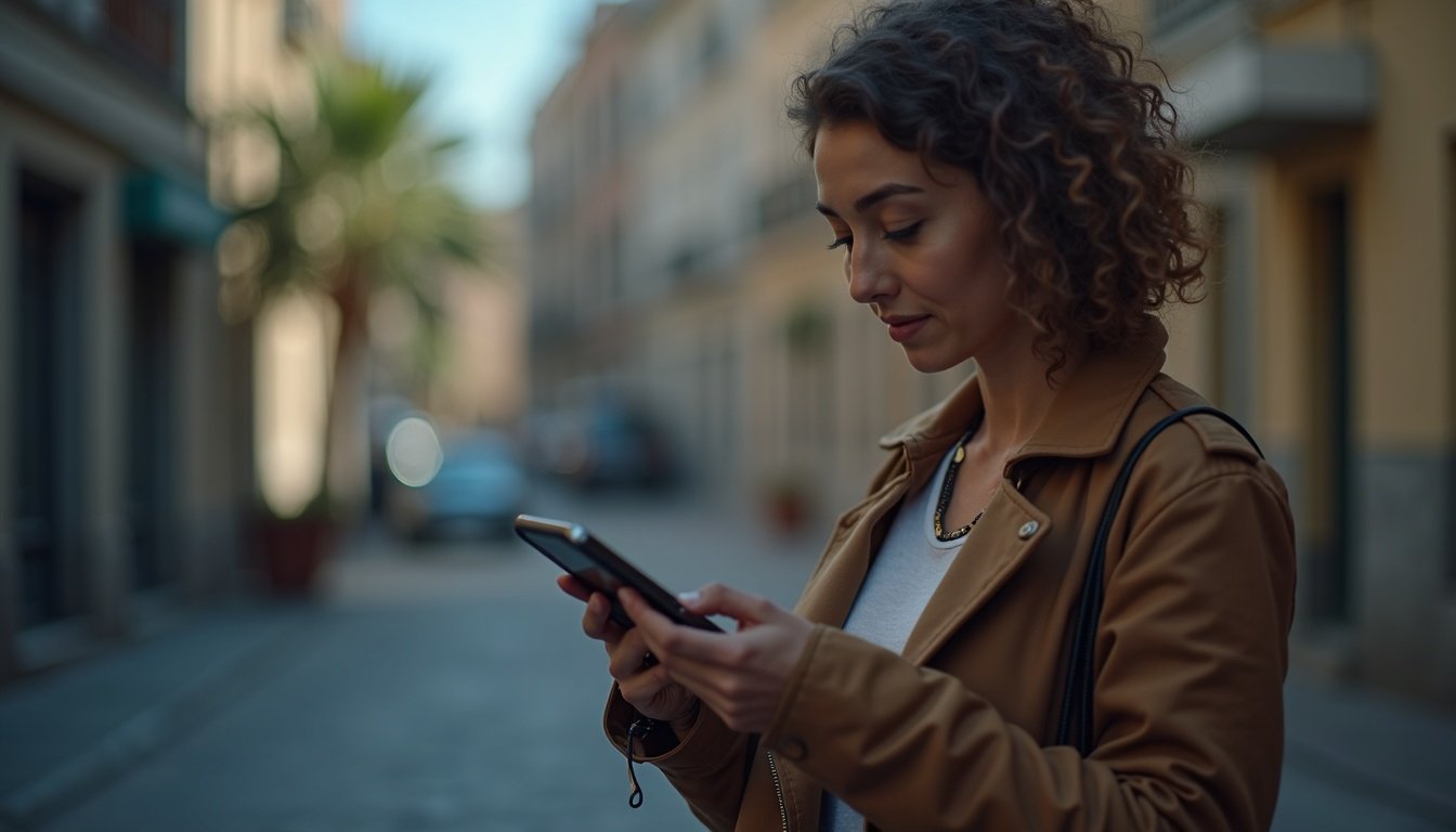 smartphone mostrando pantalla con iconos apps populares coloridas fondo minimalista