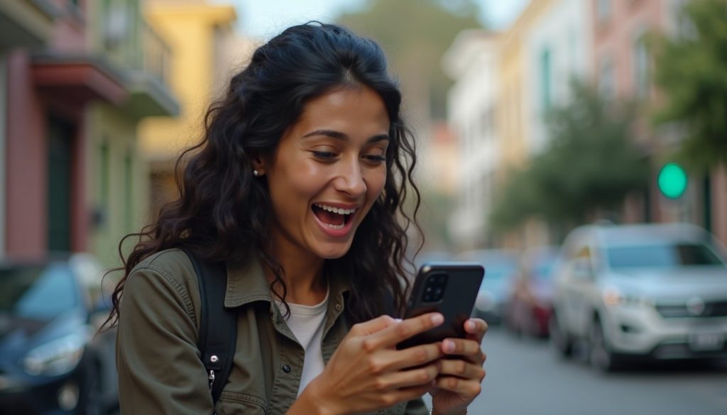 Interfaz móvil Android mostrando logo Gemma 4 con fondo futurista en tonos azules y efectos de red neuronal translúcida