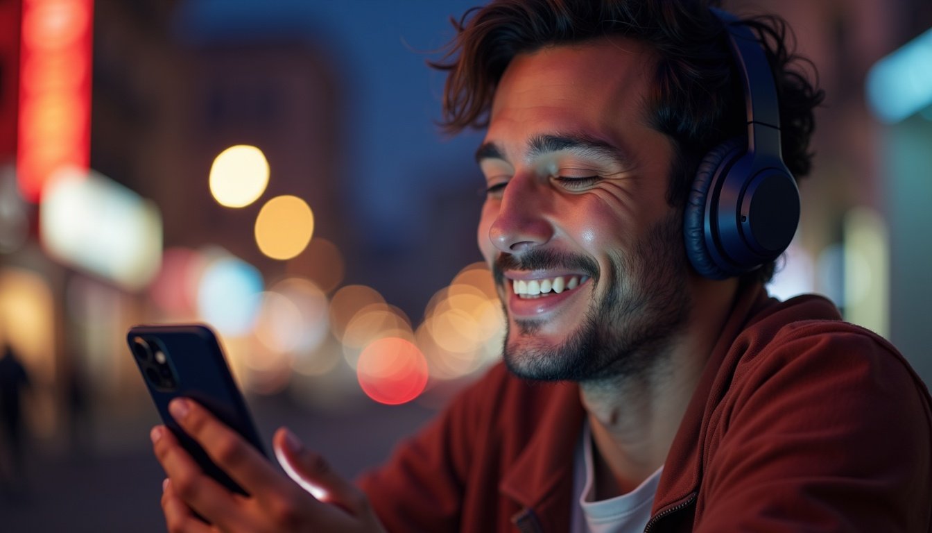 teléfono móvil moderno mostrando pantalla con iconos apps optimización, fondo minimalista con gráficos velocidad y batería