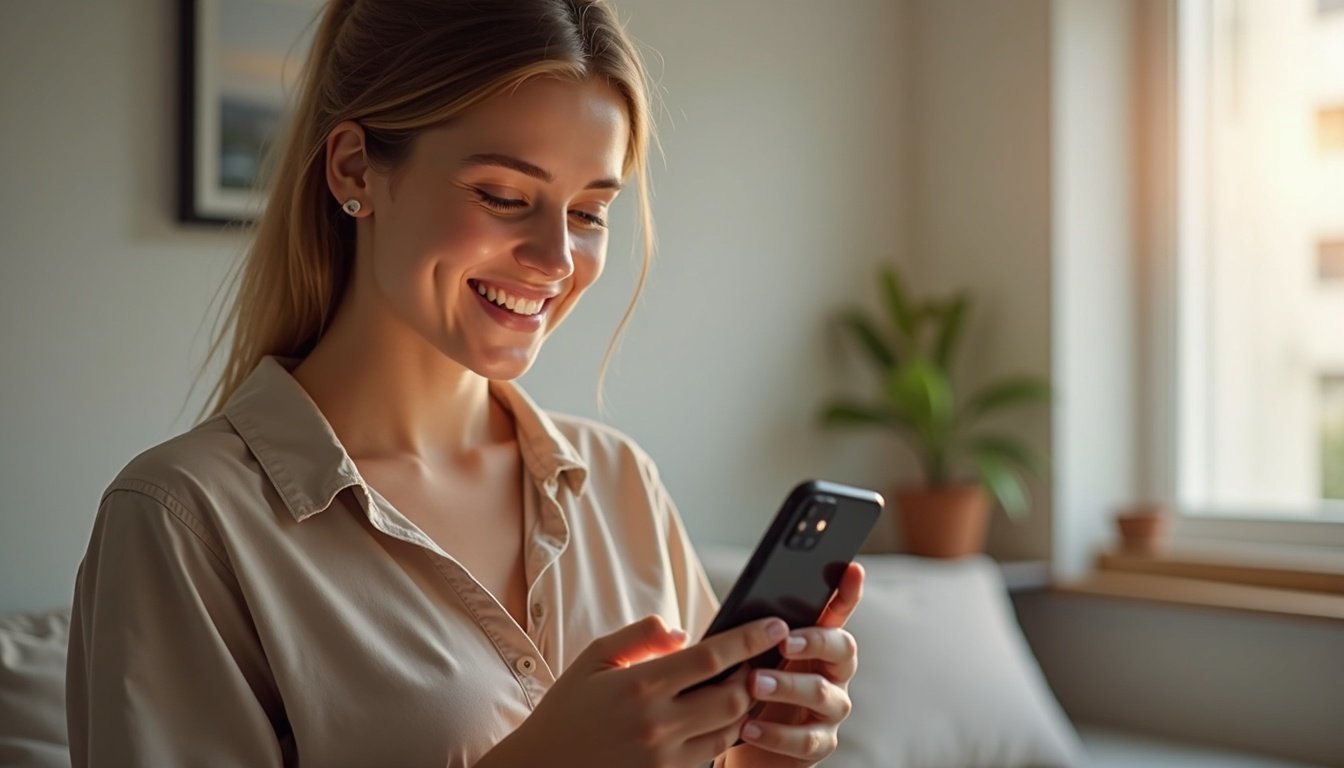 iPhone mostrando interfaz iOS con widgets dinámicos y app IA abierta en pantalla OLED brillante
