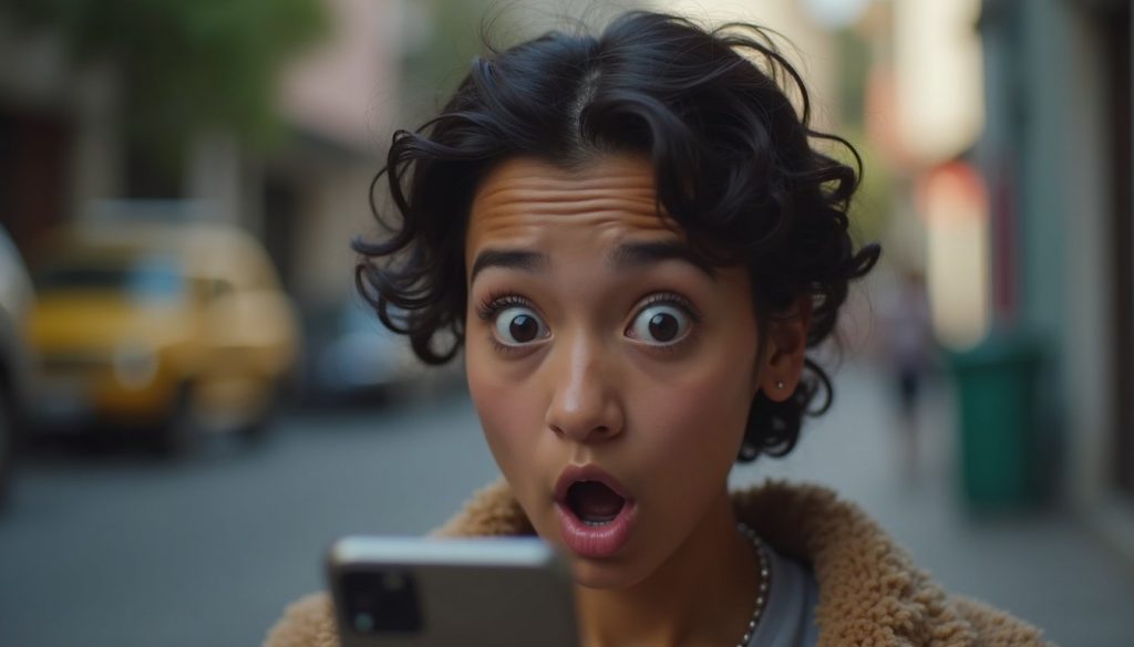 Vista frontal de tres smartphones modernos Android en colores negro, azul y plateado sobre fondo futurista con luces neón