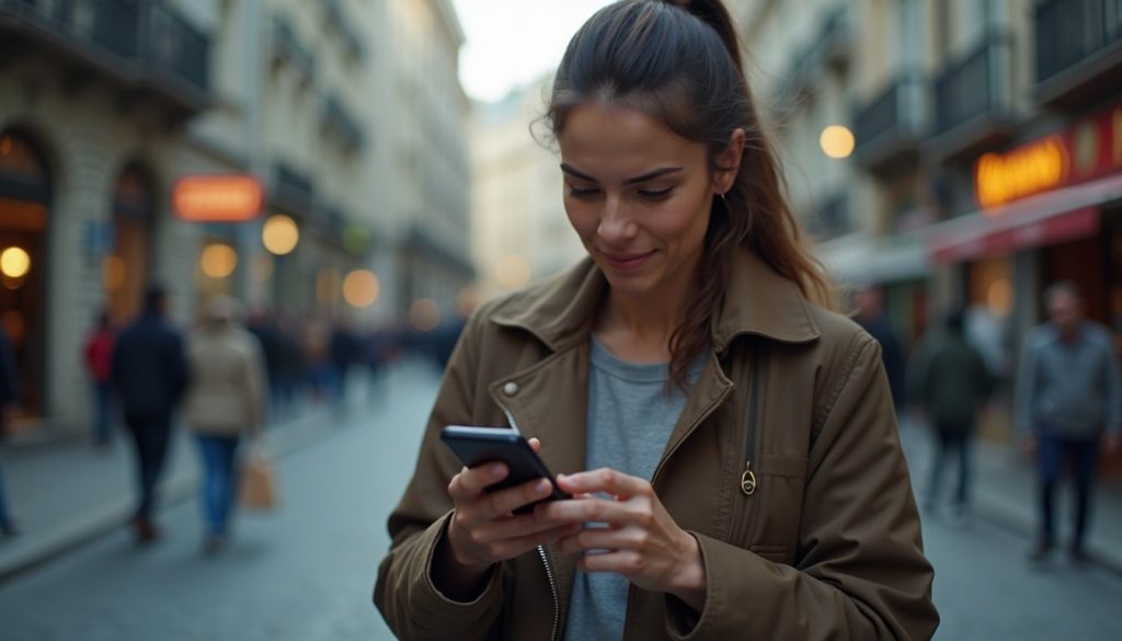 pantalla móvil mostrando iconos coloridos aplicaciones populares fondo oscuro